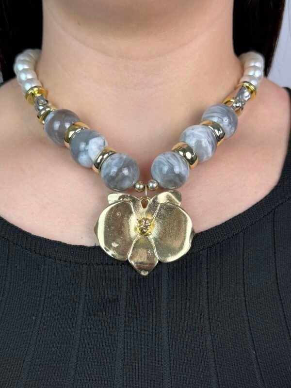 Collier Orchidée Marbrée